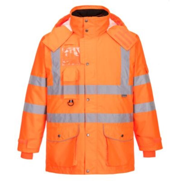Hi-Vis Breathable 7-in-1 Traffic Jacket  Thumbnail